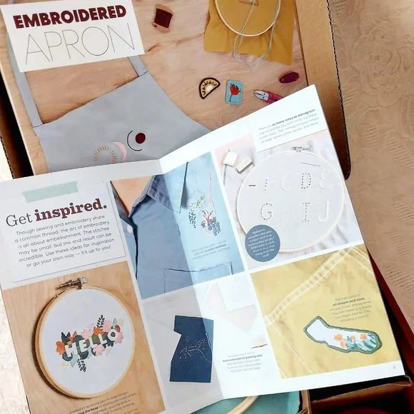 NIB KiwiCo Maker Crate Box Embroidered Apron - Picture 4 of 6